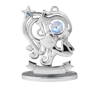 Figurka srebrna znak zodiaku WODNIK Swarovski Crystal na prezent
