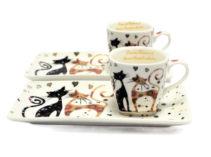 Kpl dwóch filiżanek do espresso koty kotki Cats Collection Zestaw