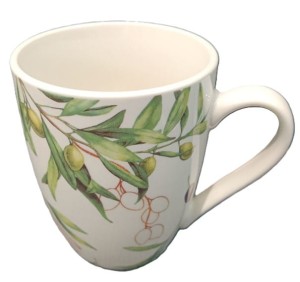 Kubek Porcelanowy Zielone Oliwki 350 ml Pakowany na Prezent