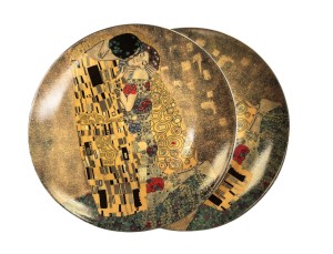 Komplet Dwóch Talerzy 20 cm Gustaw Klimt Zestaw 2 szt Idealny Prezent