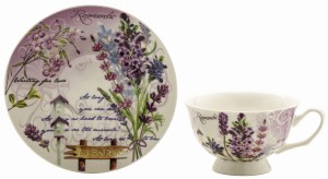 Filiżanki Porcelanowe Lawenda 2 szt 200 ml kawa herbata filiżanka zestaw