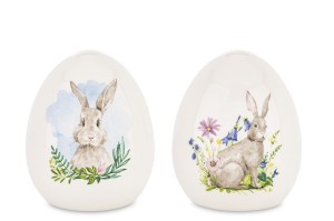 Dekoracja jajko pisanka wielkanoc jajo święta ceramiczny zając figurka