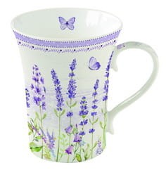 Elegancki Kubek 360 ml Lawenda Kwiaty Idealny Prezent