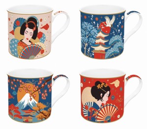 4x kubki duże 300 ml minimalizm TOKYO COLL na prezent
