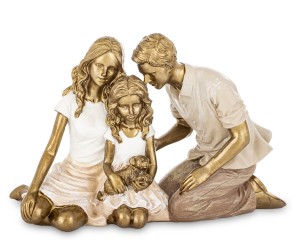 Figura rodzina tata+mama+dziecko córka pies figurka dzień mamy ojca dziecka