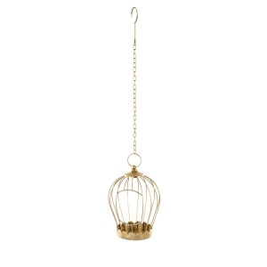 Lampion złoty metalowy latarnia złota lampka wiszący dekoracja ogród dom