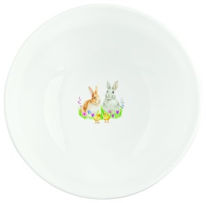 Misa miska miseczka salaterka porcelanowa wielkanoc królik pastelowa 12cm