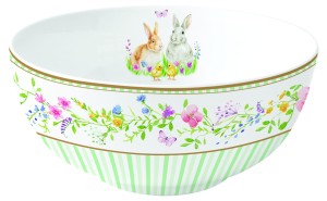 Misa miska miseczka salaterka porcelanowa wielkanoc królik pastelowa 15cm