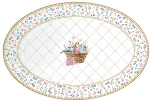 Porcelanowy półmisek talerz wielkanocny patera Wielkanocna dekoracja Święta