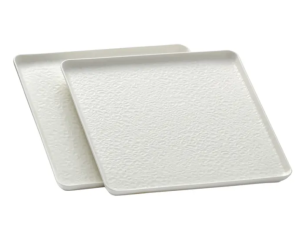 2x Patera paterka ceramiczna 22,5 cm przystawki talerz wędliny biała zestaw