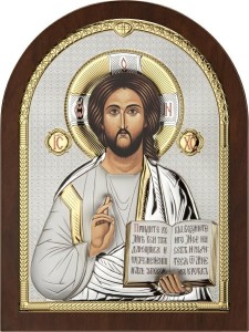 Obraz Ikona Jezus Chrystus Pantokrator 10x12 cm na prezent