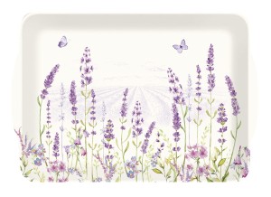 Taca melaminowa z uchwytami kuchennna wiosenna lawendowa łąka 46 x 32cm