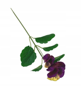 Sztuczny kwiat Bratek gałązka Bratek na piku 33cm 1 szt purpurowo-żółty