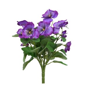 Kompozycja Sztucznych Kwiatów Bukiet Bratki 7 szt wiązka 30 cm dekoracja