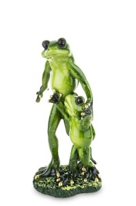 Figura żaba żabka tata+syn większa i mniejsza dziecko żabki rodzina 