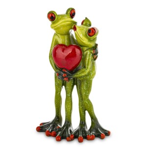 Figura żaba żabki ona i on para walentynki z sercem ozdoba śmieszna figurka