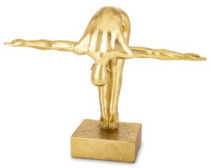 Figurka figura mężczyzna Bond złota statuetka zawodowego pływaka sportowiec