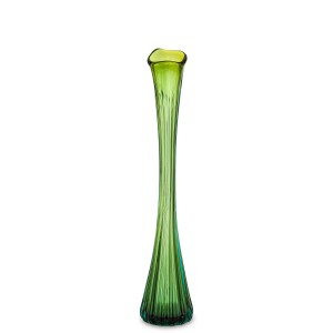 Wazon szklany dekoracyjny zielony 55 cm flakonówka flakon na różę tulipana