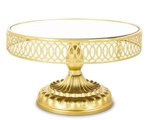 Patera taca złota metalowa szklana glamour podstawka dekoracja pałacowa