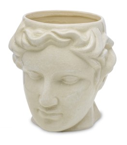 Osłonka na doniczkę – Klasyczna Głowa w stylu antycznym kamionka
