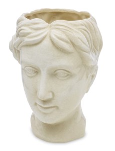 Osłonka na doniczkę – Klasyczna Głowa w stylu antycznym kamionka