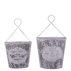 Kpl. Osłonek metalowych „Flowers & Garden” dekoracja vintage osłonka 2 szt