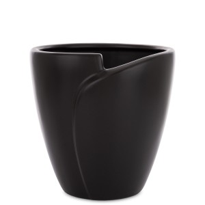 Elegancki wazon osłonka ceramiczna czarna nowoczesny design dekoracja