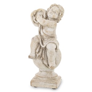 Figurka Anioł z Cementu 19x8x8 cm – Dekoracja w Stylu Retro