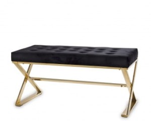 Eleganckie złote siedzisko ławka w stylu glamour 131331