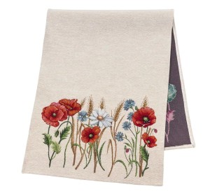 Bieżnik 45 x 140 cm RUNNER maki kwiaty obrus na stół komodę wiosna