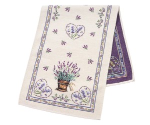 Bieżnik 37 x 100 cm LILAC fioletowy obrus na stół lawendowy na komodę dom
