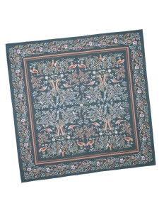 Obrus gobelinowy 100x100cm-elegancki wzór z motywem roślinnym i zwierzęcym