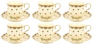 Elegancki Komplet Filiżanek Do Kawy Filiżanki 6+6 260ml CASABLANCA