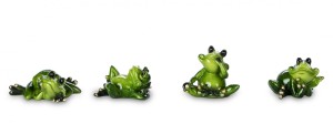 Figurka żaba żabka różne pozy śmieszna figurka mała drobna 4 pozycje 