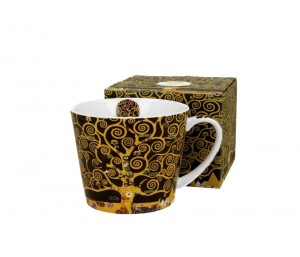 KUBEK PORCELANOWY GUSTAV KLIMT DRZEWO ŻYCIA TREE OF LIFE DUŻY 610ML