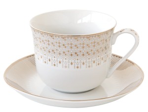Porcelanowa filiżanka minimalistyczna jesienna ciepłe barwy 370ml elegancja