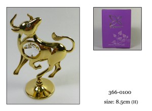 Figurka złota znak zodiaku BYK Swarovski Crystal na prezent dekoracja