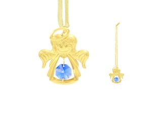 Figurka złota aniołek CrystoKraft Svarowski Crystal dekoracja na prezent