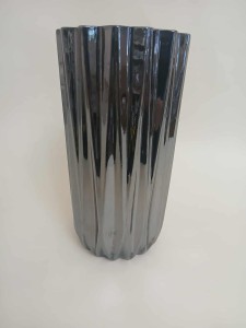 Elegancki wazon osłonka ceramiczna grafitowa ołowiana nowoczesny design 