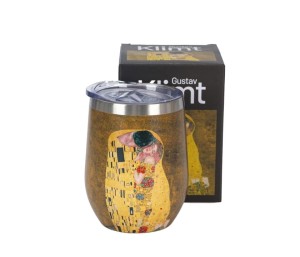 Kubek termiczny 330 ml Gustav Klimt Pocałunek idealny w podróż kawa herbata