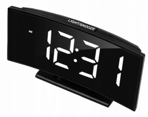 Zegar LED JVD SB681.3 Budzik Termometr czarny