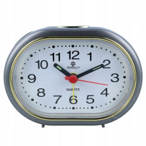 BUDZIK PERFECT analogowy mały głośny alarm + bateria gratis