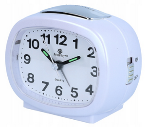 BUDZIK Perfect Alarm CZYTELNA tarcza Biały + BATERIA GRATIS