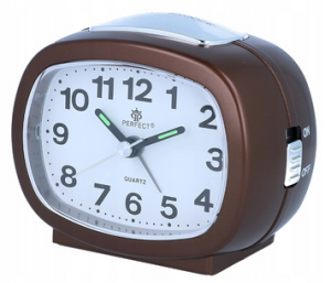 BUDZIK Perfect Alarm CZYTELNA tarcza Brąz + BATERIA GRATIS