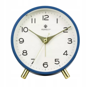 Elegancki Prezent Zegar Budzik Perfect Niebieski Alarm Podświetlany Retro