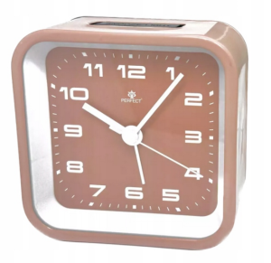 Budzik Zegar Kwarcowy Różowy Alarm Podświetlenie Perfect Bateria Gratis