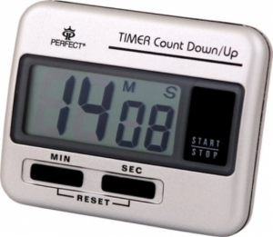 Minutnik LCD Perfect TM 86A SREBRNY
