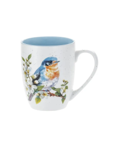 Kubek porcelanowy z ptakiem kwiatami 325 ml elegancja w Twoich dłoniach