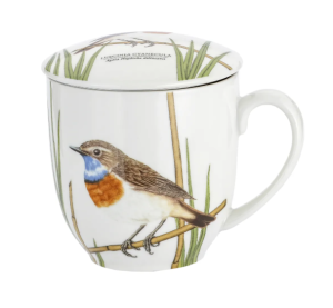 Kubek z zaparzaczem Porcelanowy zestaw do herbaty 380 ml ptak Podróżniczek