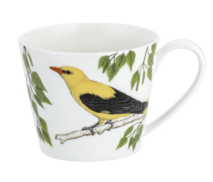 Kubek porcelanowy z ptakiem ptaki elegancja kawa herbata 400ml Wilga